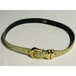 A. Brod Gold Design Women's Waist Belt Size L Made in USA chic western country
